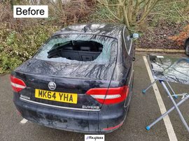 SKODA SUPERB 3T4 before backlight privacy replacement