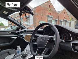 AUDI A6 C8 before front windscreen replacement