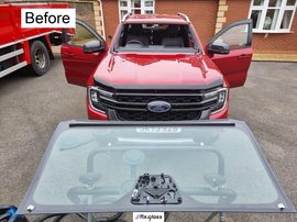 FORD RANGER P375 before front windscreen replacement